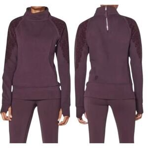 Lululemon Floral Flock Pullover Black Cherry Size 8/M {Read}